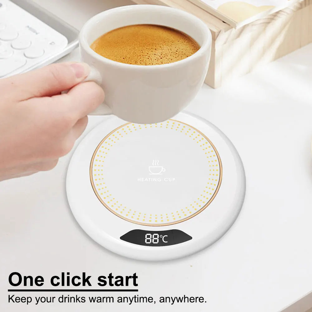 USB Electric Beverage Warmer with 3 Temperature Settings Coffee Warmer Plate Coffee Cup Warmer for Hot Coffee Tea and Milk