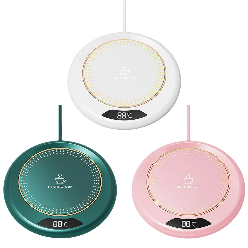 USB Electric Beverage Warmer with 3 Temperature Settings Coffee Warmer Plate Coffee Cup Warmer for Hot Coffee Tea and Milk